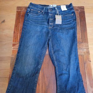 J. Crew9" Demi-boot crop jean in Dark Worn wash